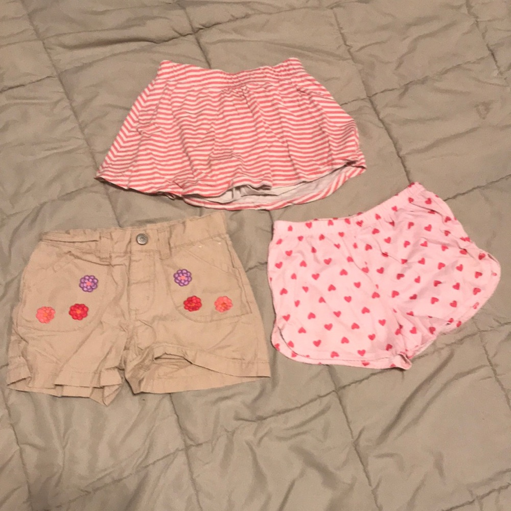 Kids combo 2 shorts and one skirt